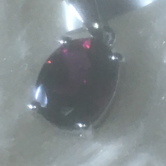 SOLD SOLD Rhodeolite Garnet inWhite Gold Pendant - Picture 5 of 5